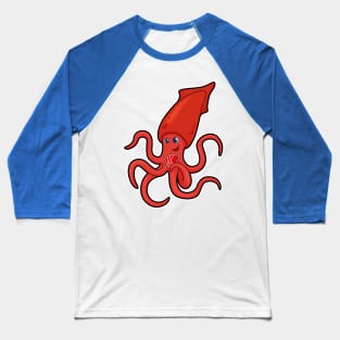 Squid at Poker with Poker cards Baseball T-Shirt